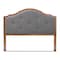 Baxton Studio Gala Traditional Dark Grey Fabric Upholstered and Walnut Brown Finished Wood Arched Headboard-Queen 191-11435-ZORO - alternate 7